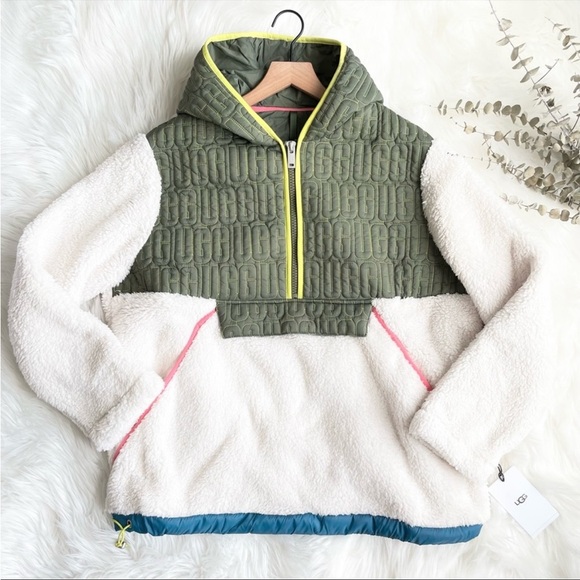 UGG Jackets & Blazers - UGG IGGY SHERPA HALF ZIP PULLOVER